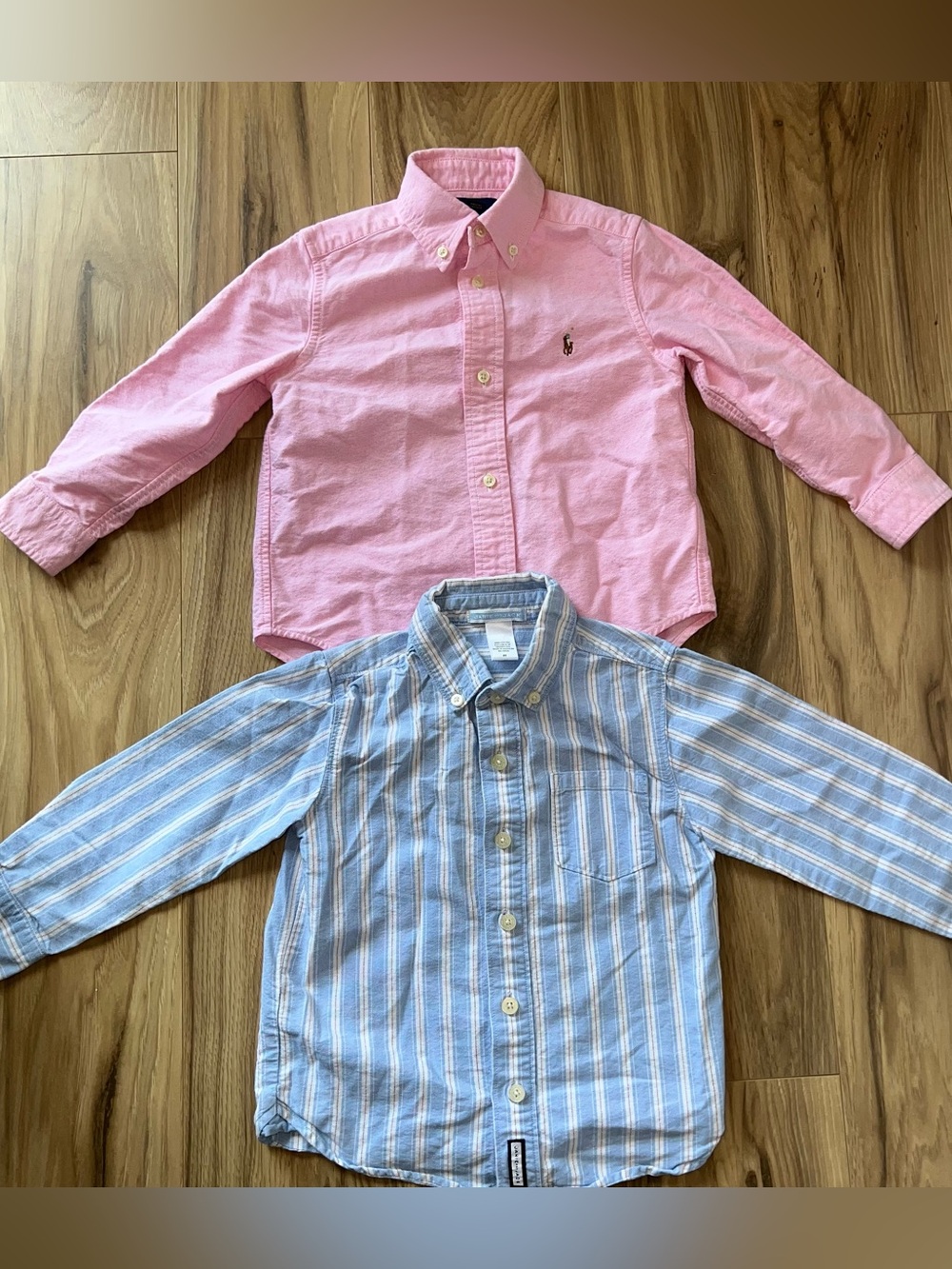 Ralph Lauren Janie Jack Toddler Boys Button Up Dress Shirt Bundle 3T Blue Pink